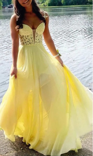 Long prom shop dresses yellow